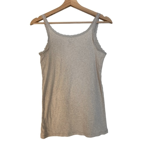 GAP STRETCH TANK TOP WITH LACE TRIM SIZE M - Picture 3 of 3
